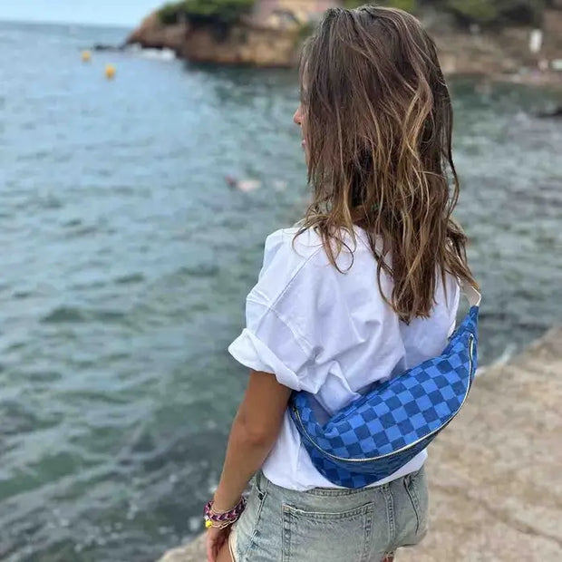 Rose in April - Bauchtasche / Gürteltasche "Greek Blue", Schultertasche