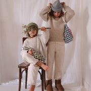 Rose in April - Bauchtasche / Gürteltasche "Check Greek Blue"