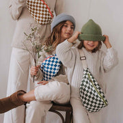 Rose in April - Bauchtasche / Gürteltasche "Check Greek Blue"