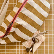 Rose in April - Bauchtasche / Gürteltasche "Stripes Caramel", Schultertasche