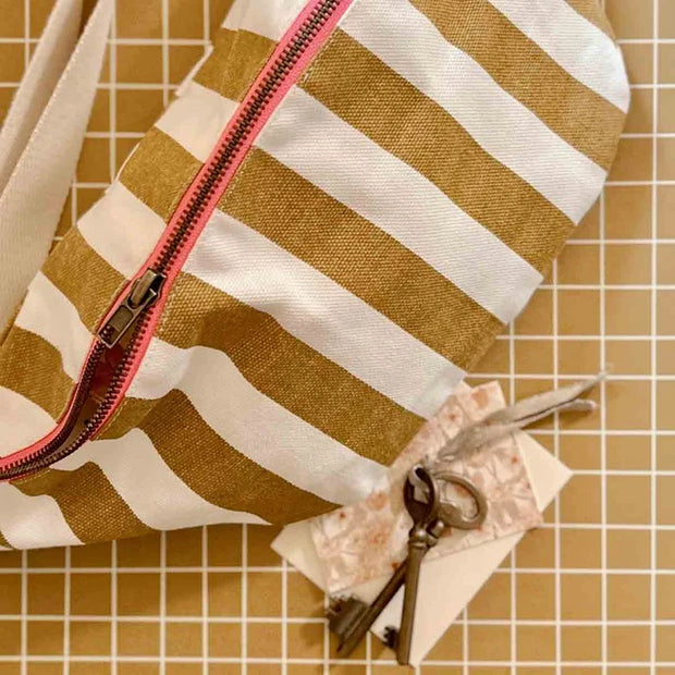 Rose in April - Bauchtasche / Gürteltasche "Stripes Caramel", Schultertasche