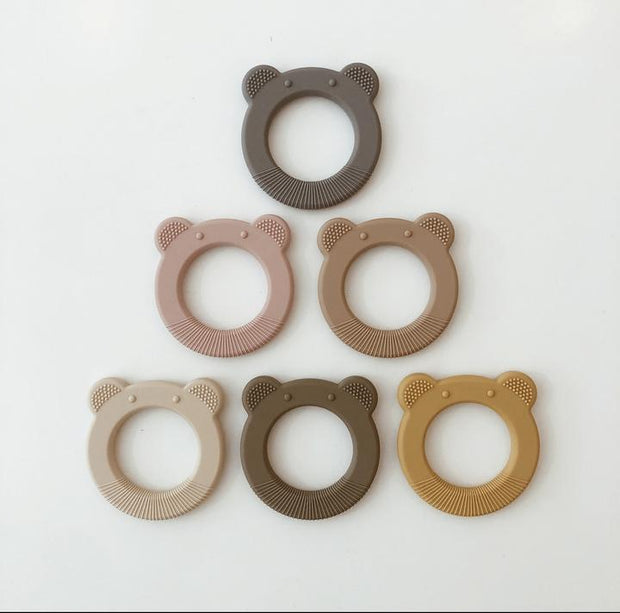 SILICONE BEAR TEETHER (6 COLORS)