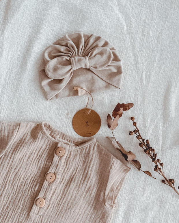 ORGANIC COTTON TURBAN (4 SIZES) - pearl