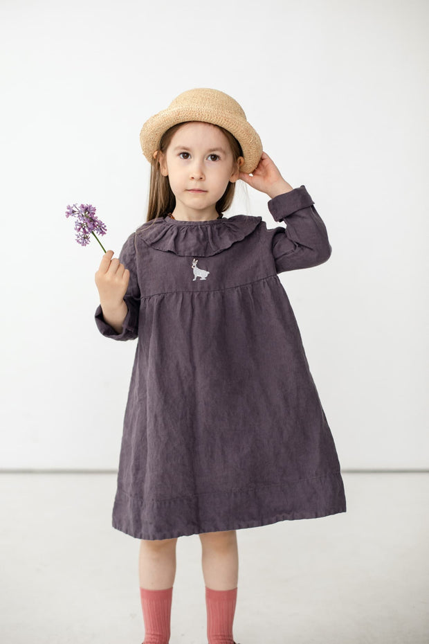LINEN DRESS RUBY WITH LONG SLEEVES