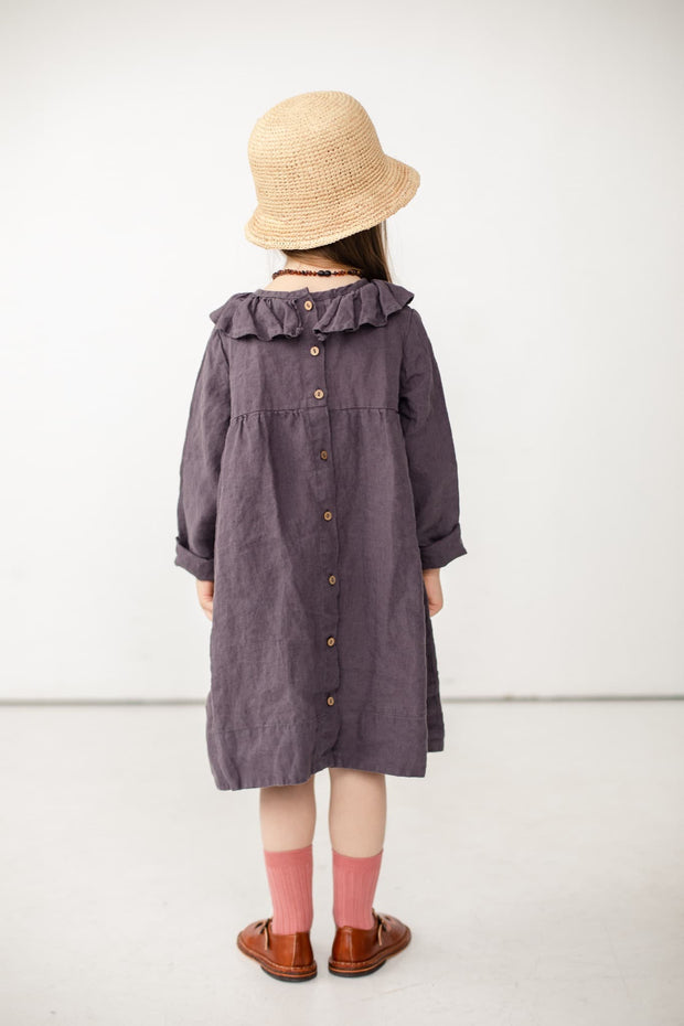 LINEN DRESS RUBY WITH LONG SLEEVES
