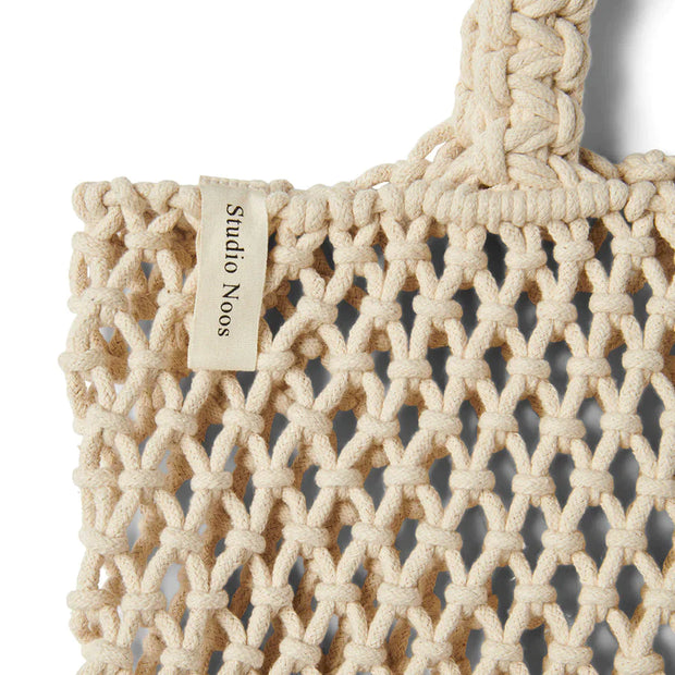 Studio Noos - Mom Bag "Macrame Natural", Strandtasche aus Baumwolle, Shopper