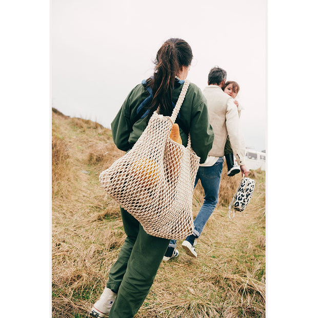 Studio Noos - Mom Bag "Macrame Natural", Strandtasche aus Baumwolle, Shopper