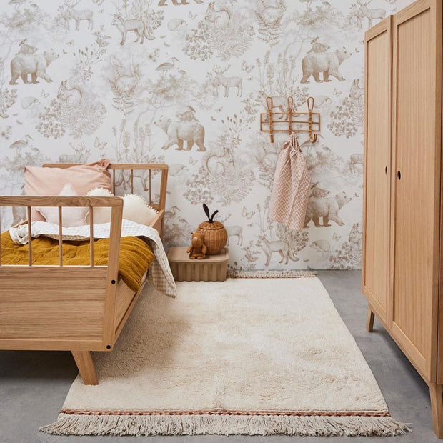 Tapis Petit Waschbarer Teppich aus Baumwolle für Kinder Sophie Natural