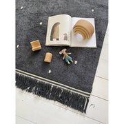 Tapis Petit Waschbarer Baumwollteppich für Kinderzimmer Emily Anthrazit 