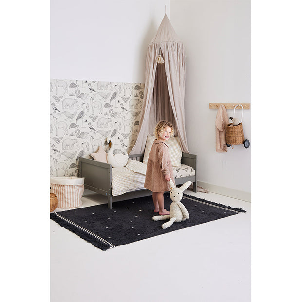 Tapis Petit Waschbarer Baumwollteppich für Kinderzimmer Emily Anthrazit 