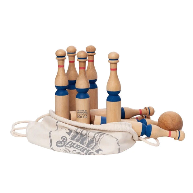 Wooden Story - Bowling Set / Kegel Set "Blue Nature"