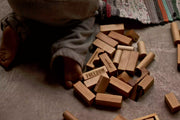 Wooden Story Holzbauklötze Natur - 30 Teile mit Holzkasten